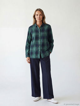 B?y?k Beden Ekose Kad?n G?mlek