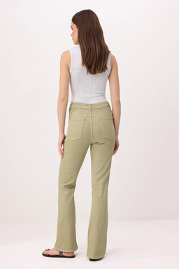 Ekru Yuksek Bel Ekstra Esnek Flare Ispanyol Paca Jeans TWOSS26JE00174 - Trendyolmilla фото 6