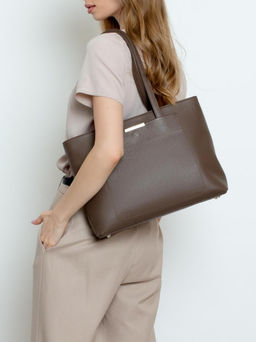 Женская кожаная сумка Richet 3195LN 612 Тауп