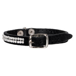 Ошейник Люкс 10мм*19-23см двухслойный "Велюр-лайт" со стразами(512511) 99ред99 512511 512511