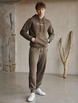 Худи из эластичного футера-двухнитки с принтом