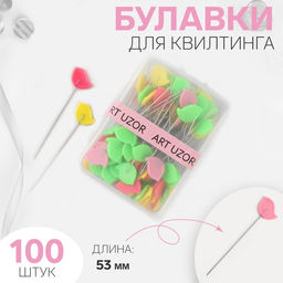 Булавки для квилтинга «Птичка», 53 мм, 100 шт., разноцветные