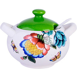 30795 Сахарница с крышкой 375мл с ложкой 3пр Летний букет доломит LR (х36) - Mayer&boch фото 3