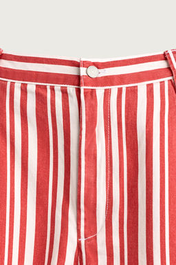 BERMUDA WIDE FIT RAYAS / Rojo - Zara фото 9