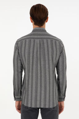 Мужская серая рубашка с длинным рукавом Неожиданная скидка в корзине - U.s. polo assn фото 5