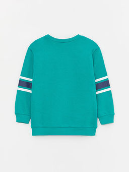 Bisiklet Yaka Bask?l? Erkek Bebek Sweatshirt ve E?ofman Alt 2li - Waikiki фото 3