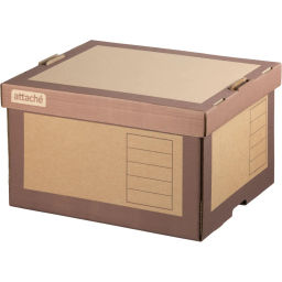 Короб архивный Attache на 5 папок 75мм, надстраив.,крышка