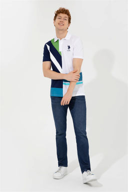 Мужская темно-синяя футболка с воротником-поло - U.s. polo assn фото 4