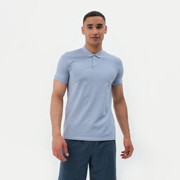 Футболка (поло) мужская MINAKU REGULAR FIT: цвет серый, р-р 48