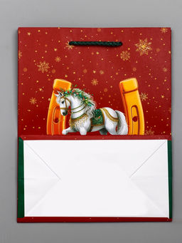 Пакет подарочный новогодний ламинированный, «Подкова», 18×10×22.3 см