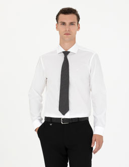 Beyaz Slim Fit Uzun Kollu G_mlek