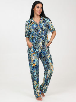 7 ПИЖАМНЫЙ ЖЕНСКИЙ КОСТЮМ (брюки) (Бирюза (змея)) - А-дина фото 2