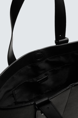 BOLSO SHOPPER LISO / Negro - Zara фото 6