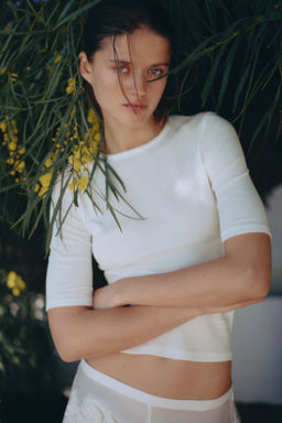 Camiseta en punto pointelle - H&m фото 7