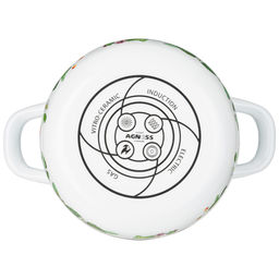 НАБОР КАСТРЮЛЬ AGNESS ЭМАЛИРОВАННЫХ СЕРИЯ ФРУКТОВАЯ КОРЗИНА, 4ПР. 1,5Л И 2,8Л, 16Х10СМ, 20Х12СМ  фото 4