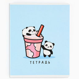Цена за 3 шт. Тетрадь в клетку, 48 л., А5, на скрепке, блок №1 Панды МИКС - Artfox study фото 5