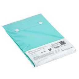 Простыня Евростандарт на резинке Мятный 160х200см, свесы 27см, поплин Комфорт 115г/м2, хлопок 100%, упаковка классическая ПВХ 28х41см, Домашняя мода (Россия)  фото 3