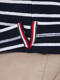 Джемпер мужской с воротником поло короткий рукав GREG G144-KD1246T-UT21 (белая полоска)  фото 4