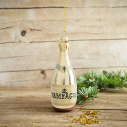 Игрушка елочная, 11 см, стекло, шампань, Шампанское, New year - Anna lafarg фото 5