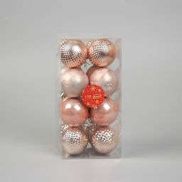 Ёлочные игрушки Венера, шары новогодние, d=6 см, набор 16 шт., розовое золото - Зимнее волшебство фото 2