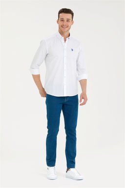 U. S. Polo Assn Мужская белая рубашка с принтом Saks - U.s. polo assn фото 10