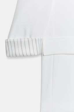 BLAZER MANGA REMANGADA PU?O ESTAMPADO / Blanco roto - Zara фото 8