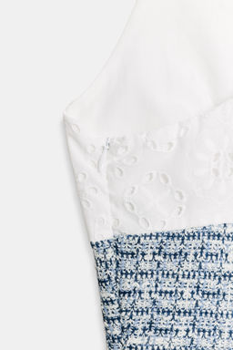 VESTIDO COMBINADO ESTRUCTURA / Azul / Blanco - Zara фото 3