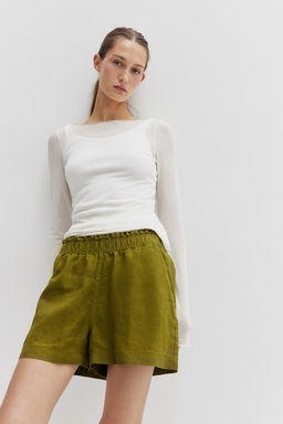Pantalon corto de lino - H&m фото 2