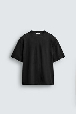 CAMISETA RELAXED FIT ESTRUCTURA / Negro - Zara фото 6