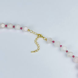 Бусы из мадагаскарсого Розового кварца и Турмалина - Радуга самоцветов фото 5