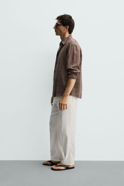 PANTAL?N RELAXED FIT ALGOD?N - LINO / Marr?n / Topo - Zara фото 4