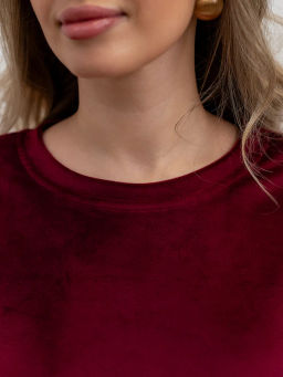 Костюм женский Кэт-1 Велюр Марсала М-274К MODAMICA