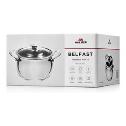 Кастрюля с крышкой Walmer Belfast, 3.6 л, цвет хром