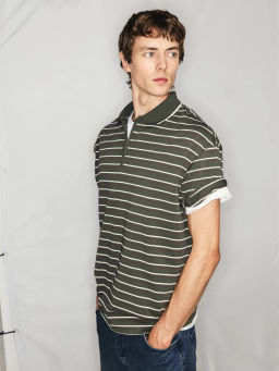 Футболка на молнии в полоску / Zarina фото 2