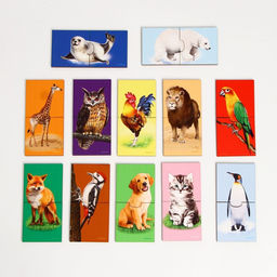 Пазл двойной Животные (головоломка), 12 пазлов, 24 детали - Лесная мастерская фото 4