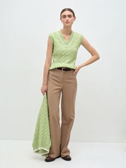 Conso/KV 240707 - green apple/milk Жилет женский  фото 5