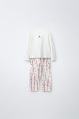 2-6 YEARS/ CHERRY TEXTURE PYJAMAS