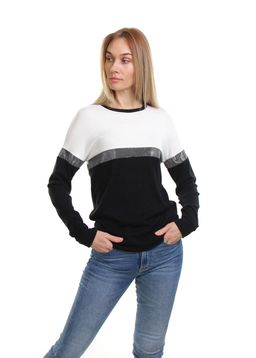 ДЖЕМПЕР ДЖ533 ЧЕРНО-БЕЛЫЙ