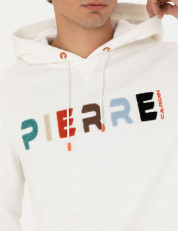 Beyaz Regular Fit Kap__onlu Sweatshirt - Pierre cardin фото 7