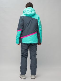 Горнолыжный костюм женский бирюзового цвета 02282Br - Chunmai фото 4