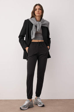 Siyah Basic Jogger Ince Orme Esofman Alt? Pantolon TWOAW21EA0194