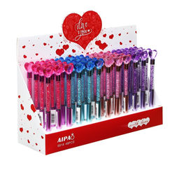 Цена за 48 шт. Ручка-прикол Блеск Сердце, гелевая, МИКС - Simaland фото 6