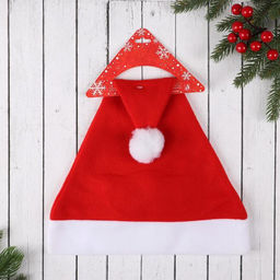 Колпак новогодний Озорник 28х34 см, красный - Зимнее волшебство фото 2