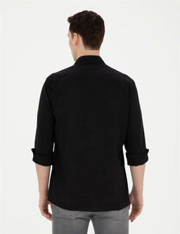 Siyah Regular Fit Uzun Kollu G_mlek - Pierre cardin фото 5
