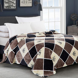 Плед/покрывало 240х200см "Шведский двор", велсофт "California" набивной, полиэстер 100%, плотность 260г/м2, упаковка: 20х33см пояс бумажный, "Домашняя мода" (Россия)