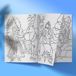 Раскраски для девочек набор Принцессы, 6 шт. по 16 стр., формат А4 - Буква-ленд фото 8