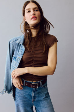 Top drapeado de algod?n - H&m фото 3