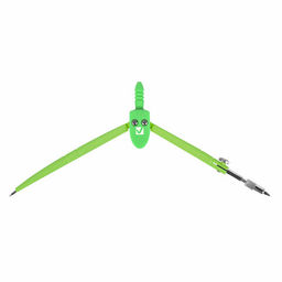 Циркуль BRAUBERG GEOMETRY, 120 мм, пастельно-зеленый цвет, защитный колпачок, пластиковый пенал