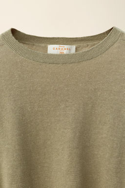 JERSEY PUNTO 100% LINO CREATED BY CARAMEL LONDON X ZARA / Khaki  фото 6