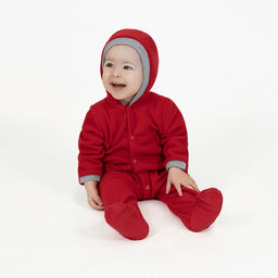 Комбинезон ясельный флисовый красный